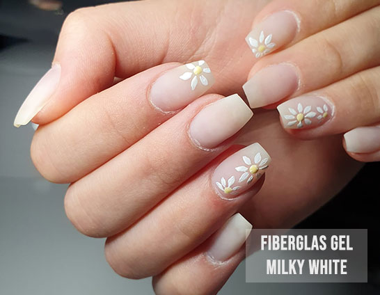 Fiberglas Gel Milky White für natürlich wirkende Nägel
