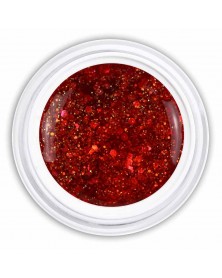 Farbgel red gold glitter