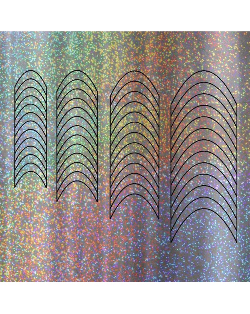 Round Chrome Smile Line Hologramm Disco Style Round Chrome Smile Line Hologramm Disco Style