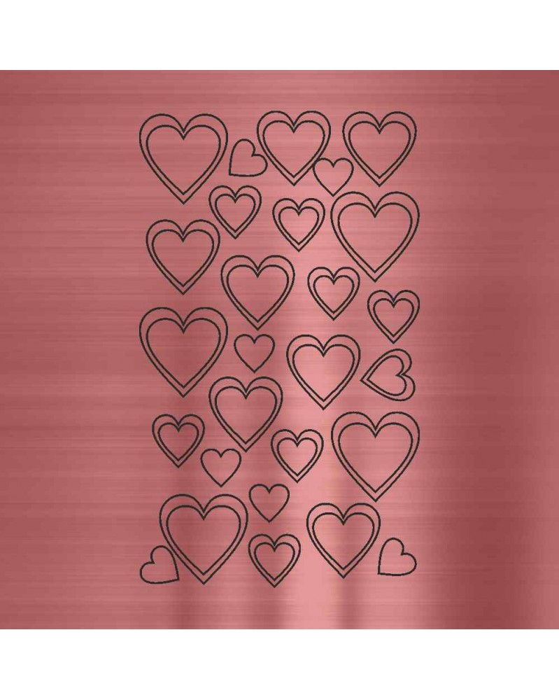 Chrom Nailart Sticker Herzen Rot Chrom Nailart Sticker Herzen Rot