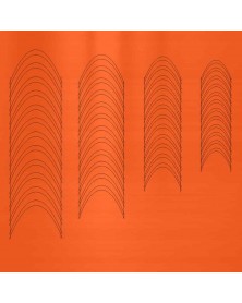 Dramatic Smile Line Sticker Neon Orange