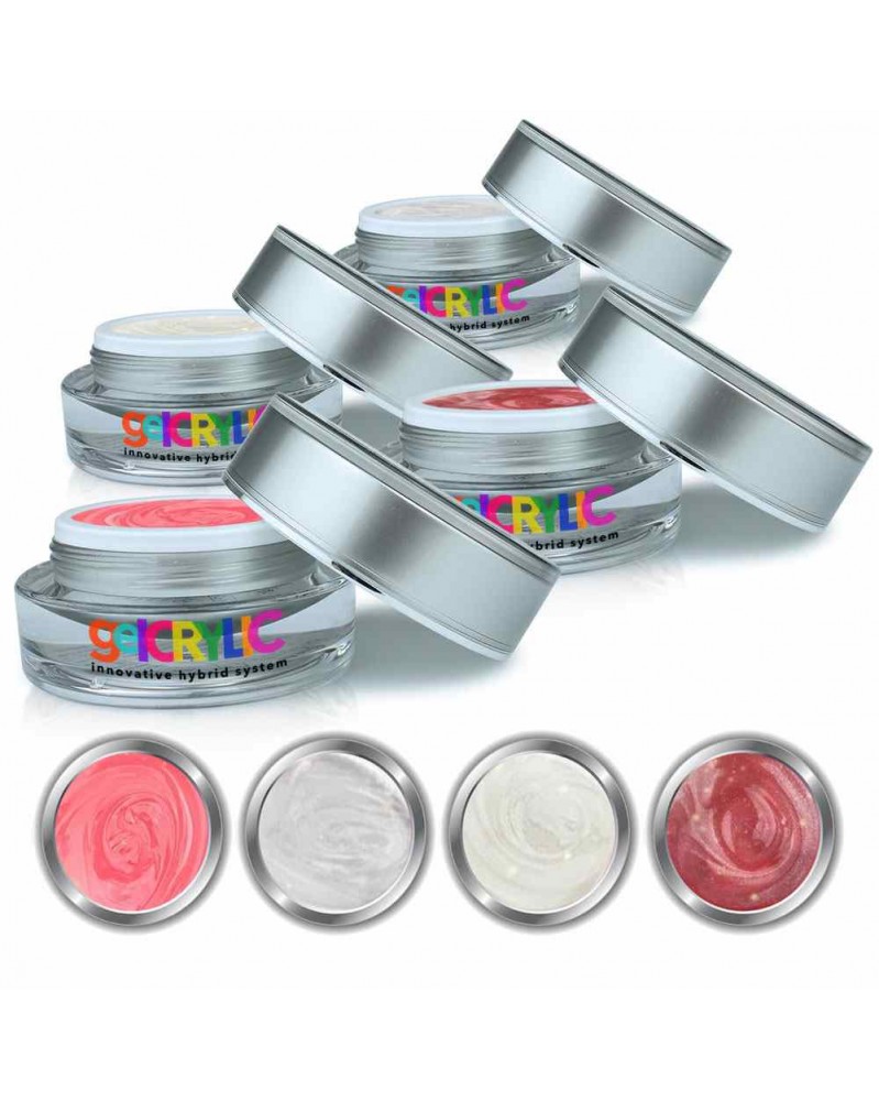 gelCRYLIC Newcomer Set 4 x 15 gr (4 brandneue Sorten) gelCRYLIC Newcomer Set 4 x 15 gr (4 brandneue Sorten)