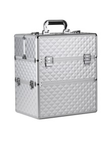Zweiteiliger XXL-Koffer in Silver Diamond 01
