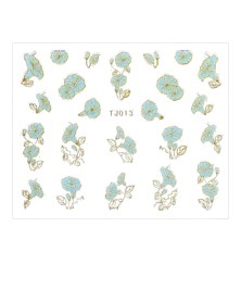 Holosticker Blumen 3 Blau 2