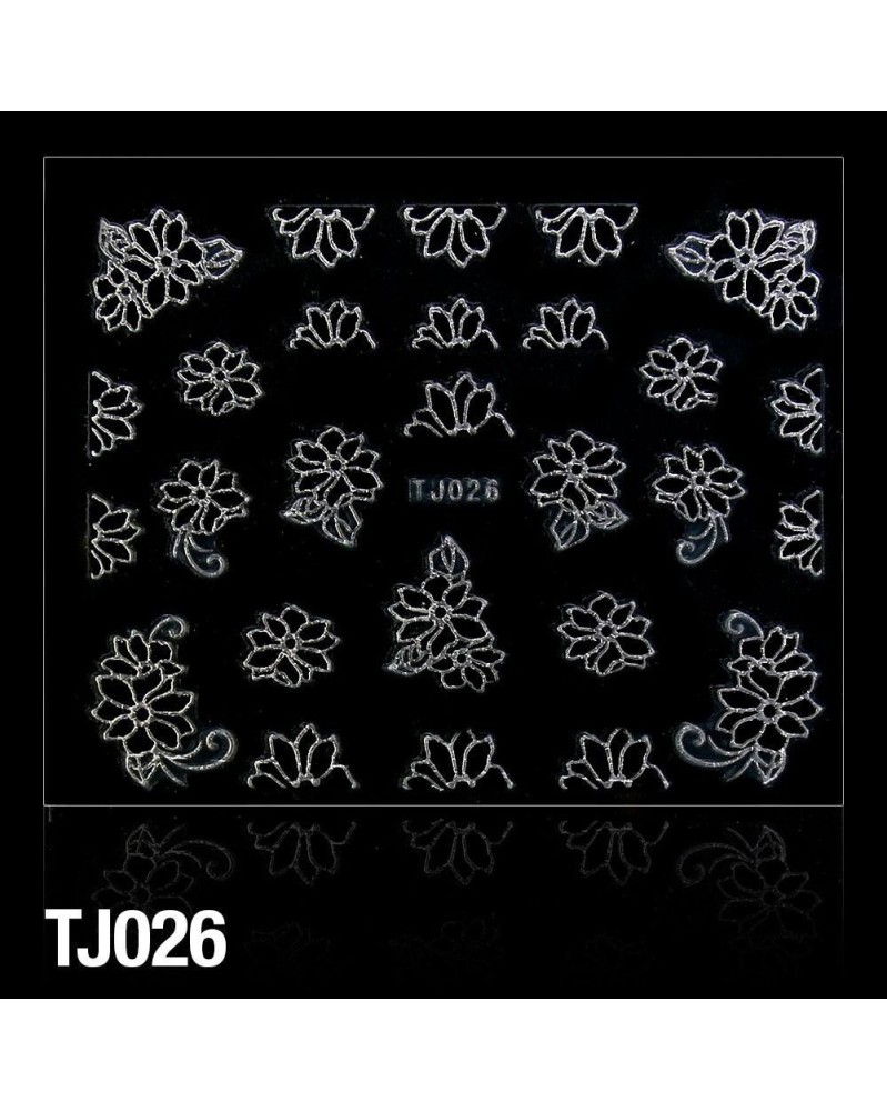 Holosticker Blumen 6 Schwarz Holosticker Blumen 6 Schwarz