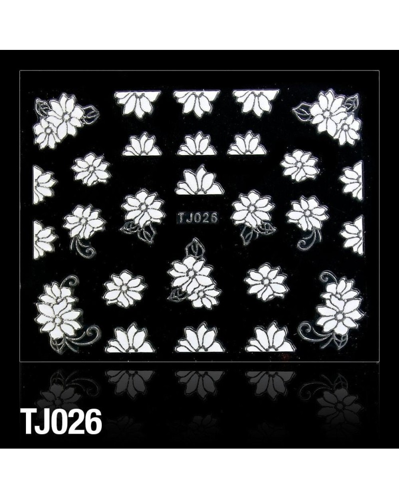 Holosticker Blumen 6 Weiss Holosticker Blumen 6 Weiss