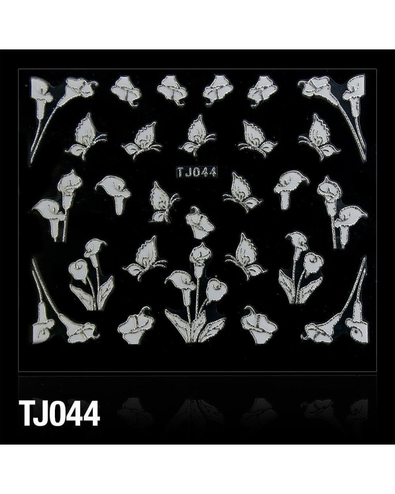 Holosticker Blumen 7 Silber Holosticker Blumen 7 Silber