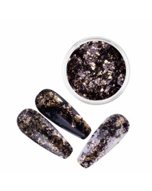 Metropolis Flakes Schwarz Gold 2