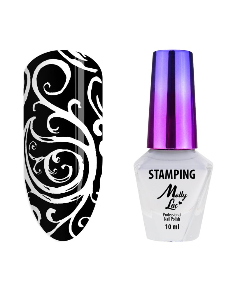 MollyLac Stampinglack white 10 ml