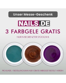 Unser Messegeschenk : 3 Farbgele GRATIS für DICH!