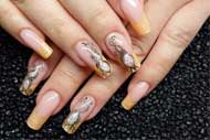 Transferfolie mit Liquid Stones Nailart Anleitung