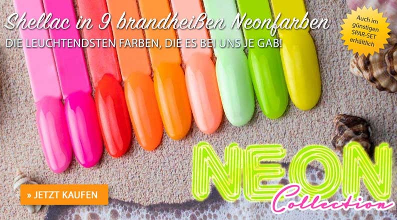 Neon Shellac für sommerliche Nägel